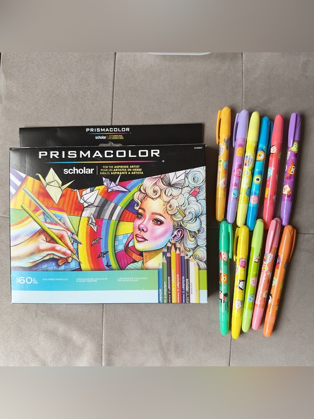 Scholar Colored Pencil Set with Assorted Kids Pens